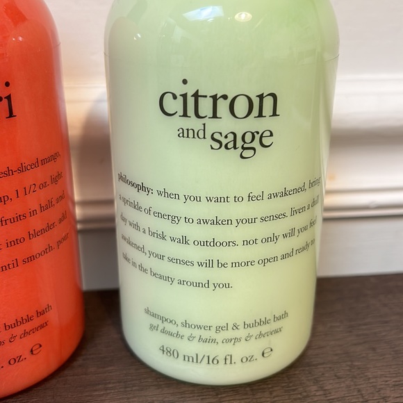 New! Set of Two Philosophy Shampoo, Shower Gel, and Bubble Bath - Picture 3 of 5